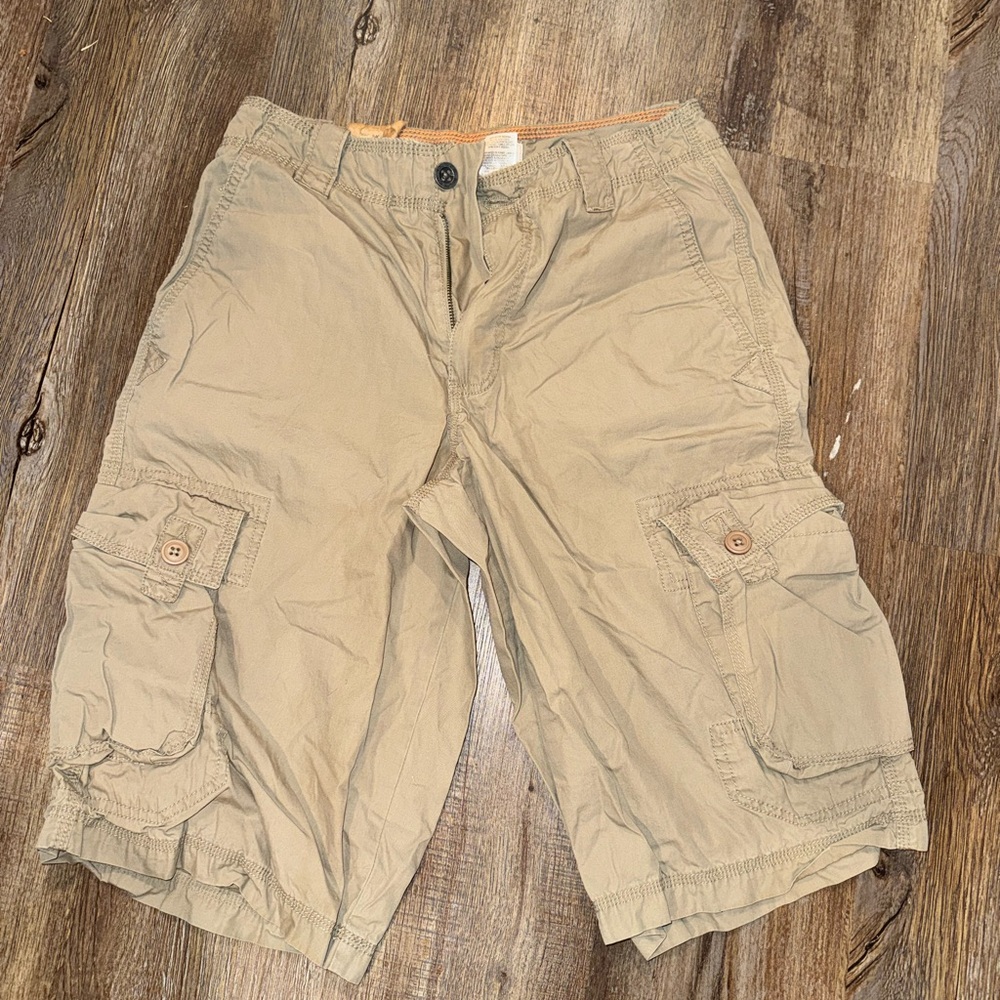 Route 66 Men's Beige Cargo Shorts